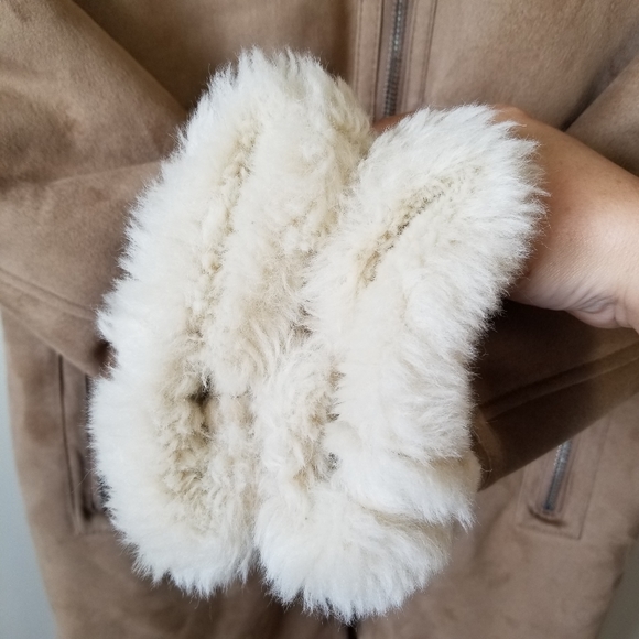 NWOT Zara Faux Suede Biker Jacket - Picture 15 of 16